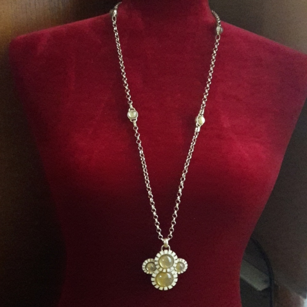 Coldwater Creek Gold and Cabochon Tone Nec…